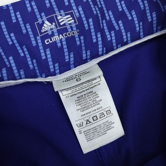 New Adidas Pocketed Blue Patterned Skort Sz 6 - Picture 3 of 12